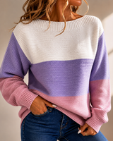 Nirelia – Eleganter Übergröße-Strickpullover in Lila