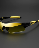 VeloShade – Verspiegelte Rundum Schützende Sport Fahrradsonnenbrille in Sonnenaufgangsschwarz