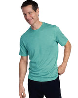 Herren Kurzarm Rundhals Einfach T-Shirt in Ozeangrün