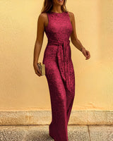 Victoria - Eleganter und stilvoller Jumpsuit in Rot