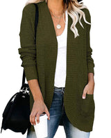 HANAE –  Long-cardigan mit retro-flair in Grün