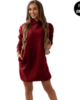 TESS – Herbst Kapuzenkleid in Rot