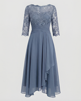 Anitta - Elegantes, bequemes und lockeres Damenkleid in Grau