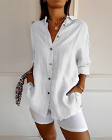 Shanelle - Stilvolle Sommerbluse für Damen in Weiß