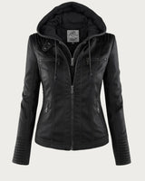 Monika™ | Robuste und elegante Lederjacke in Schwarz