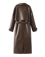 Stilvolle Vegane Leder Damenjacke - Viviette in Braun