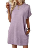 Elviaa – Elegantes Minikleid Mit Tasche in Violett
