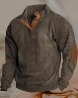 Qamar | Gestrickter Vintage-Pullover in Dunkelbraun