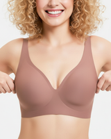 Rynessa – Ultimativer Komfort Wireless Plunge-BH in Braun
