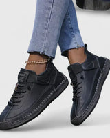 Barbara | Damen Lässige Schnür-Sneaker in Schwarz