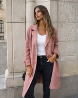 Talinne - Einreihiger Mantel in Pink