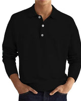 Maxim – LANGARM-POLOSHIRT in Schwarz