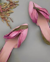Jennifer - Stilvolle flache Damenschuhe mit Blumenmuster in Lila