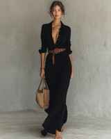 Victoria | Müheloses Maxikleid in Schwarz