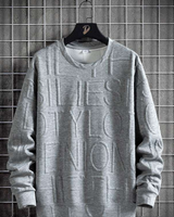 Herren-Rundhals-Pullover -MATIS in Grau