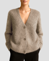 Weide | Gemütlicher Knopf-Cardigan in Beige