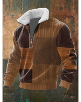 Tobias | ThermoSoft Fleecepullover mit Stehkragen in Dunkelbraun