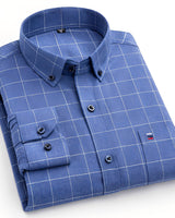 Nikolas - Elegantes Herrenshirt mit Karomuster in Blau