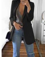 Trendy Damen Blazermantel - Elise in Schwarz