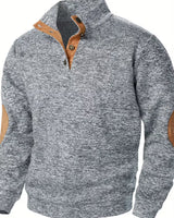 Kashyap – Sweatshirt mit Stehkragen Und Langen Ärmeln in Grau
