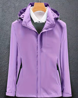 Irina | Damen Winddichte Winterjacke mit Kapuze in Violett
