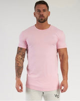 Steffen™ - Einfarbiges T-Shirt mit bequemer Passform in Rosa