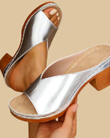 Madelyn | Orthopädisch Gepolstert Sandalen in Silber