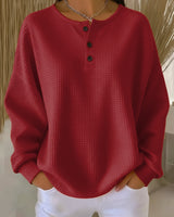 Bryony | Locker Sitzender Pullover in Rot