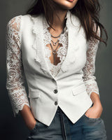 Yara - Soft-Touch-Bluse in Weiß