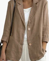 Damen Blazer im lässigen Business Look in Khaki