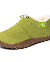 Kamira – Bequeme Schuhe Aus Kunstfell in Grün
