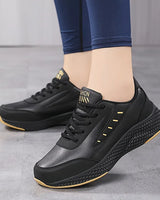 Halora - Legerer Schnür-Sneaker in Schwarz und Gold