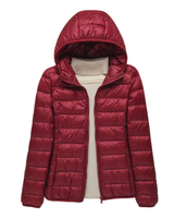 NOLA – Ultraleichte wattierte Jacke in Weinrot