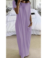 Ulissa - Schulterfreies Maxikleid in Helllila