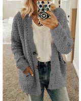 Dalavia – Langärmelige Strickjacke Mit Taschen in Grau