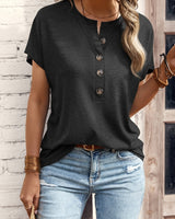 Juul | Olivgrünes T-Shirt in Schwarz Grau