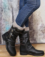 Ysaria | Ortho Zipper Winterstiefel in Schwarz