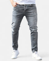 Ermes™ | Slim Fit Jeans mit Zerrissenen Design in Grau