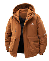 Steppjacke für Herren im funktionellen Stil - Jarvik in Braun
