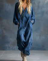 Nylin – Stilvoller Freizeit-Jumpsuit in Marineblau