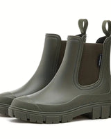 Maria | Damen Wasserdichte Slip-On Chelsea Stiefel in Grün