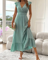 Gayasha - Elegantes Armelloses Kleid in Hellgrün