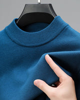Sian | Kaschmir-Sweater mit geripptem Saum in Blau