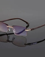 Unverwüstliche Multifokale Lesebrille - SteadySight in Braun 2x
