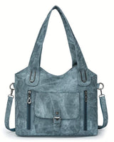 Franky | Vintage-Schultertasche in Blau