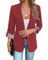 Rigieta - Lässiger Zweireiher Blazer in Rot