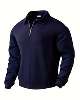 Maximilian – Moderner Pullover im Vintage-Stil in Blau