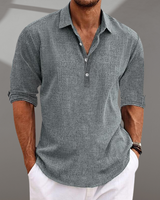Vito | Leinenhemd in Grau