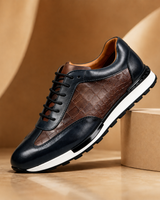 Hubert – Schnür Turnschuh Aus Leder in Schwarz und Braun