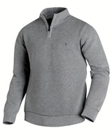 Noel | Lässiger Strickpullover Mit Reißverschluss in Grau